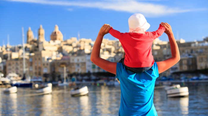 Family cartoon travel vacation airplane going kids happy two summer illustration vector flat their boy preview